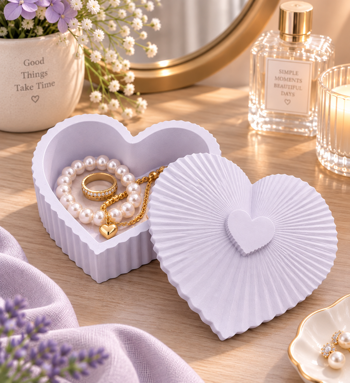 Large Heart Jewellery Box
