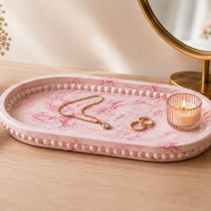 Blush Marble Tray