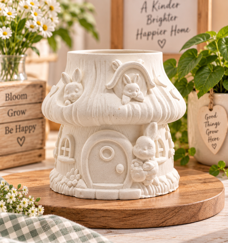 024. ML024 -Bunny Burrow Pot – 7.5cm high and 4.8cm diameter
