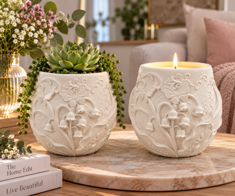 Candle 018 – Enchanted Meadow Candle or Succulent Holder