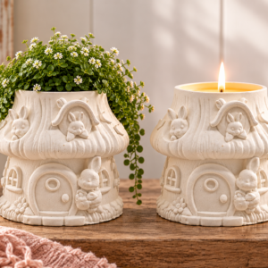 Bunny Burrow Candle or Succulent Holder