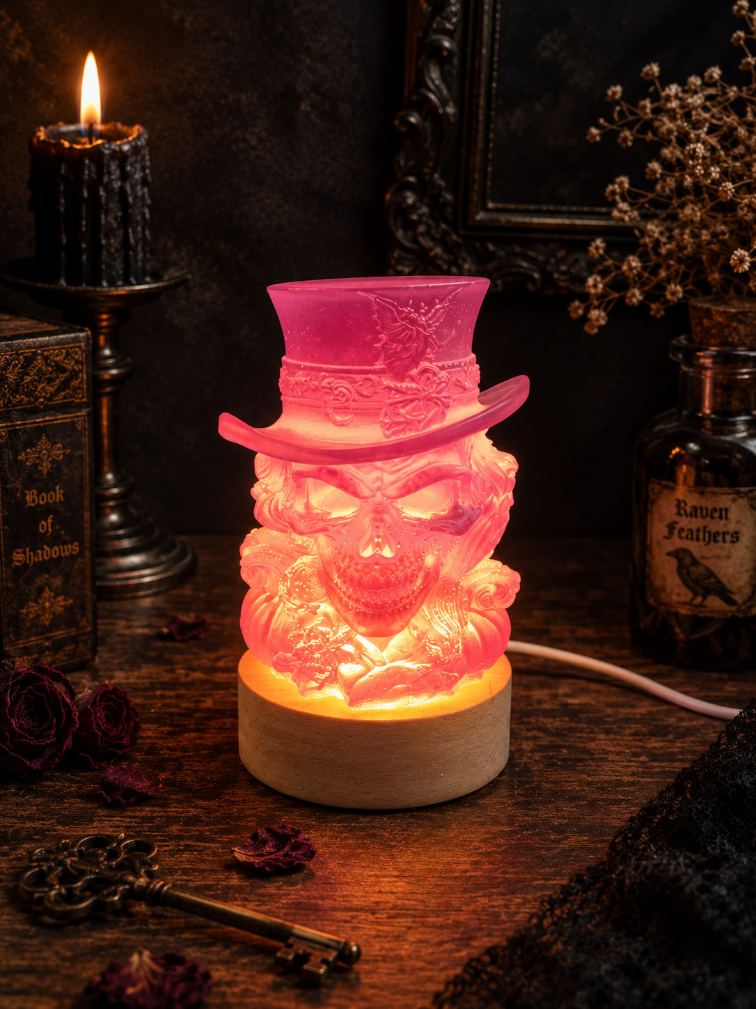 Resin Top Hat Skull